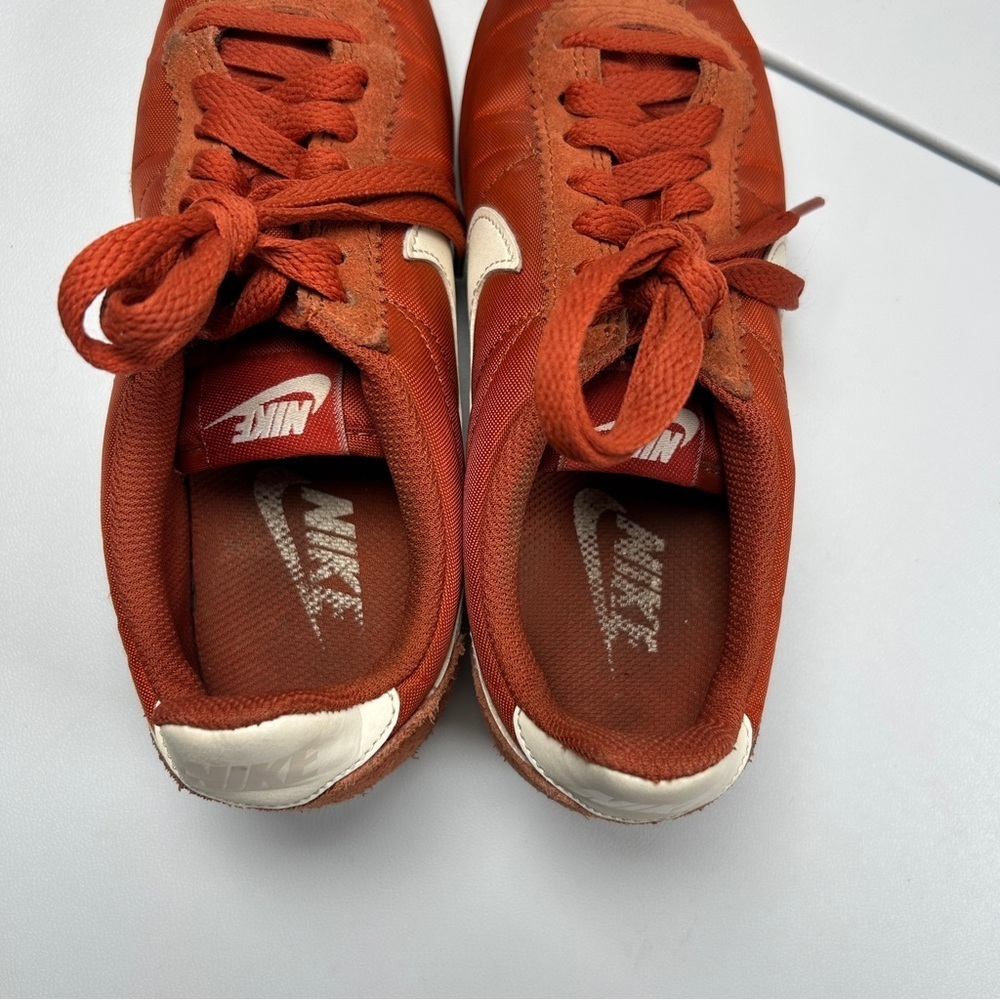 Nike Classic Cortez Nylon Firewood Orange Retro Sneakers Women Size 5 - Picture 7 of 9